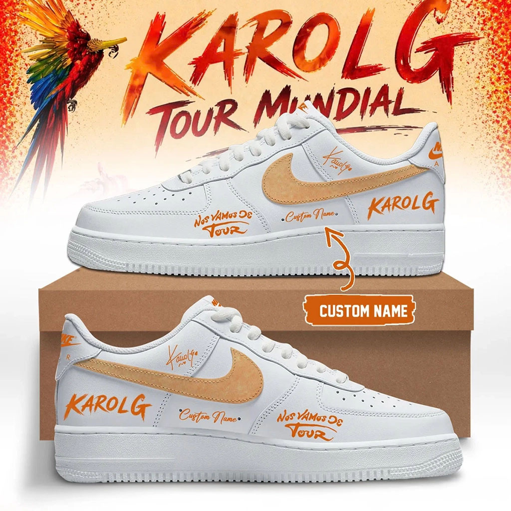 Personalized Karol G Nos Vamos De Tour 2026 Shoes Sneakers Karol G Merch Fan Gift Ideas - Kdjoy