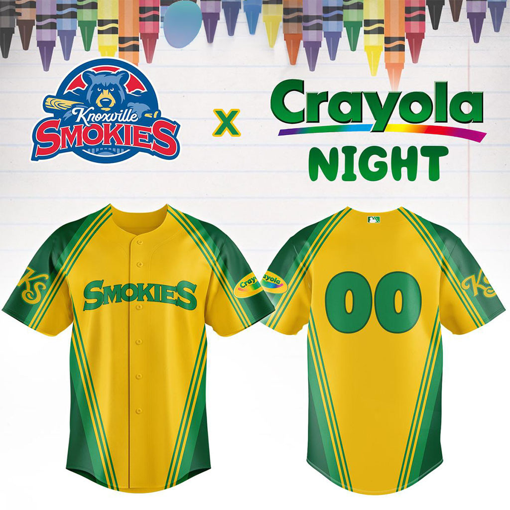 Personalized Knoxville Smokies Crayola Night New 2026 Jersey Knoxville Smokies Merch Fan Gifts - Kdjoy Personalized Knoxville Smokies Crayola Night New 2026 Jersey Knoxville Smokies Merch Fan Gifts - Kdjoy
