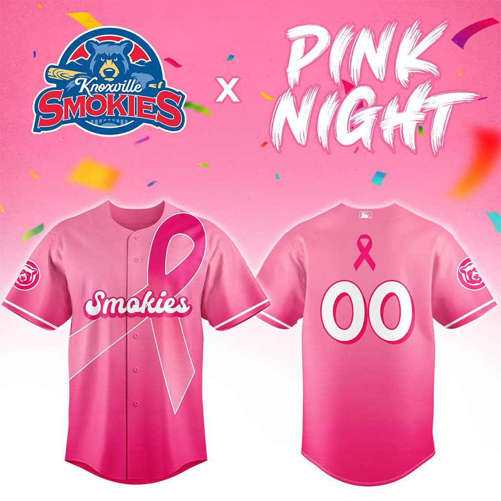 Personalized Knoxville Smokies Pink Night Fight Cancer Jersey Smokies Merch Gift For Fans - Kdjoy