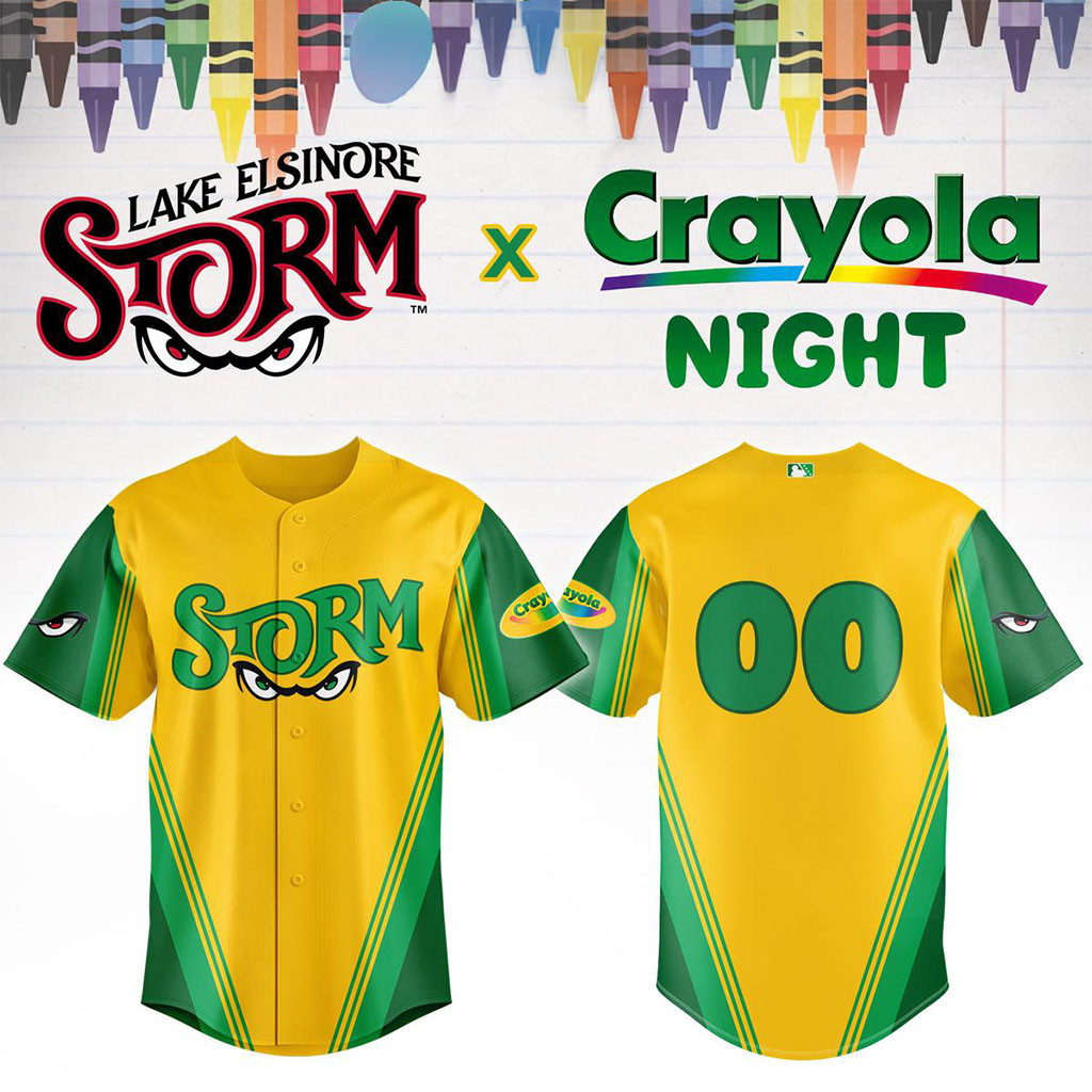 Personalized Lake Elsinore Storm Crayola Night New 2026 Jersey Lake Elsinore Storm Merch - Kdjoy