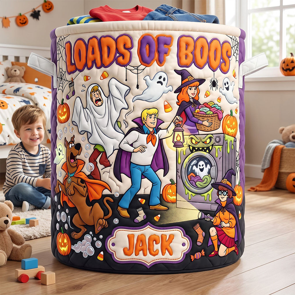 Personalized Loads Of Boos Quilted Laundry Basket Holiday Home Decor Gifts For Halloween Personalized Loads Of Boos Quilted Laundry Basket Holiday Home Decor Gifts For Halloween