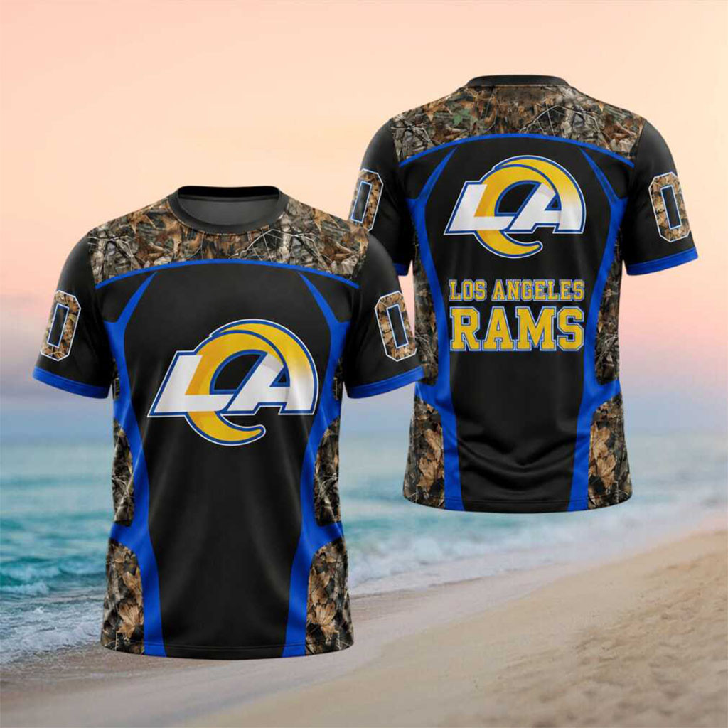 Personalized Los Angeles Rams Camo T-Shirt LA Rams Merch Best Gift For Football Lovers - Kdjoy Personalized Los Angeles Rams Camo T-Shirt LA Rams Merch Best Gift For Football Lovers - Kdjoy