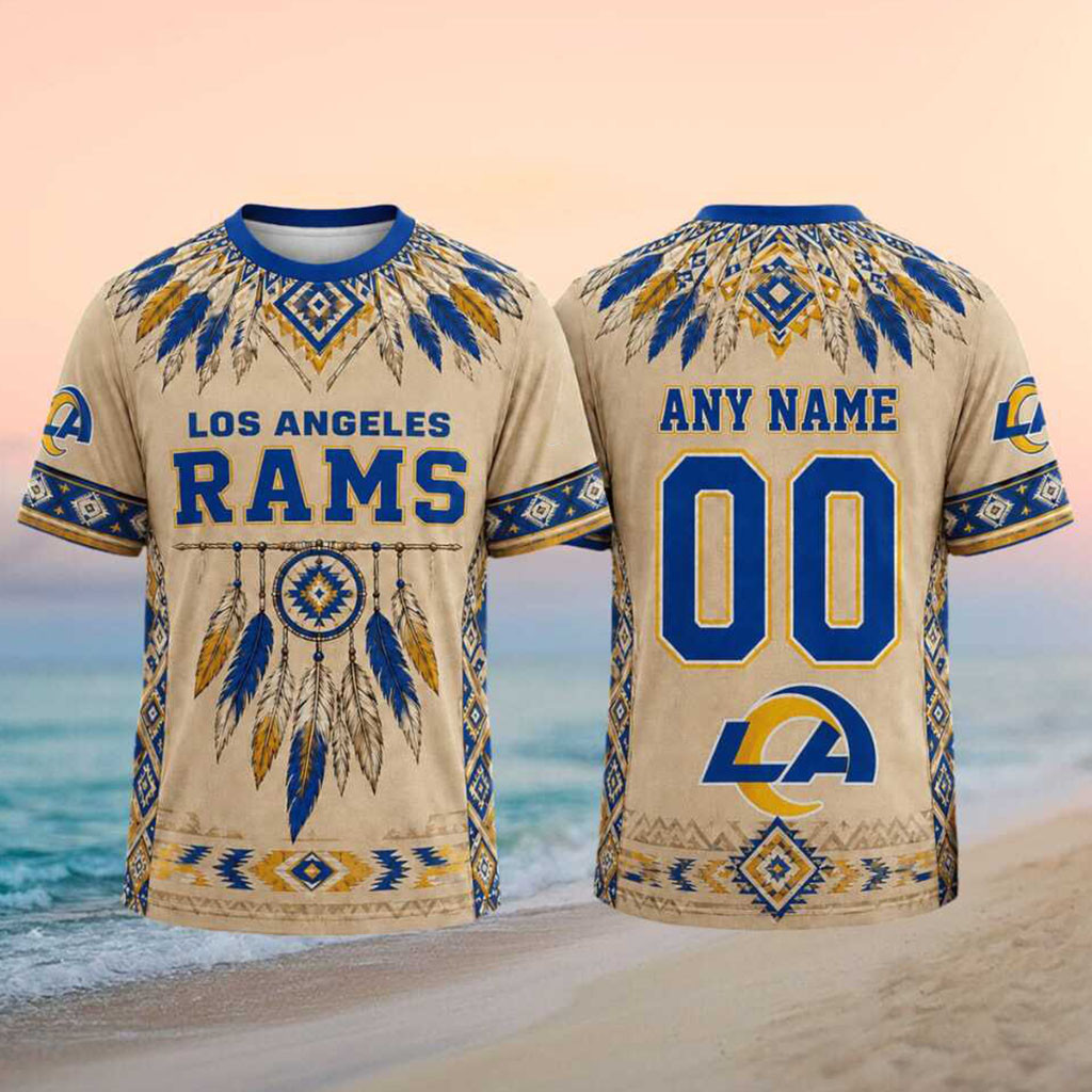 Personalized Los Angeles Rams Football Native American Dreamcatcher Shirt LA Rams Merch - Kdjoy Personalized Los Angeles Rams Football Native American Dreamcatcher Shirt LA Rams Merch - Kdjoy