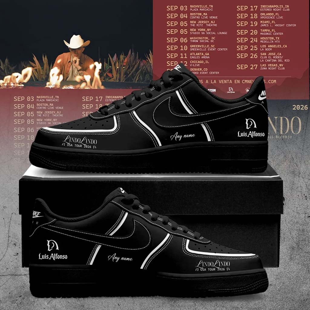 Personalized Luis Alfonso Lindo Lindo USA Tour 2026 Signed Sneakers Luis Alfonso Merch - Kdjoy