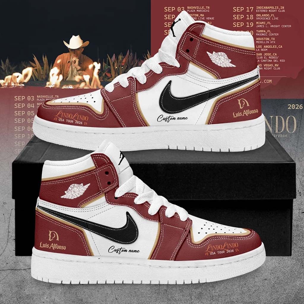 Personalized Luis Alfonso Merch Lindo Lindo USA Tour 2026 Sneakers Present For Fans - Kdjoy
