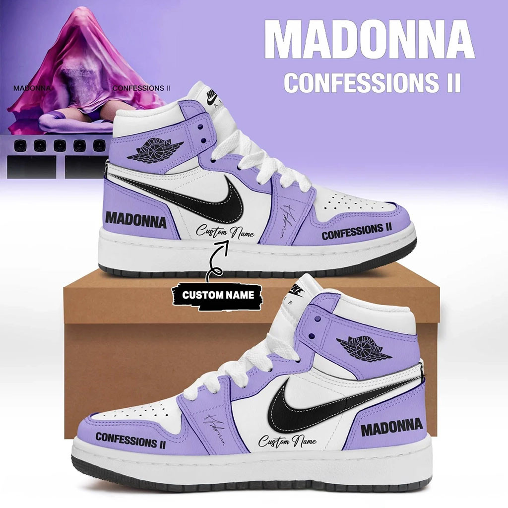 Personalized Madonna Confessions II Sneakers Madonna Merch Gifts For Music Enthusiasts - Kdjoy