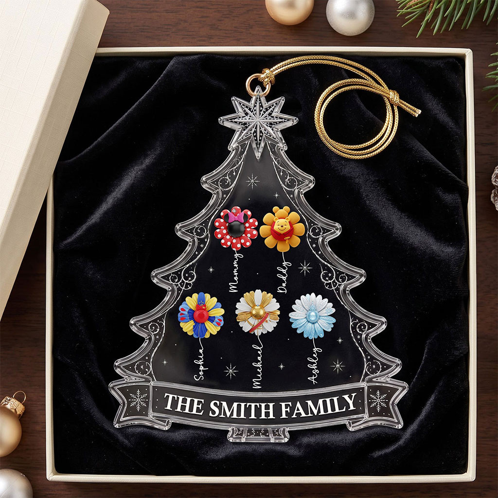 Personalized Magical Flower Family Christmas Ornament Xmas Tree Decor Gifts For Family - Kdjoy Personalized Magical Flower Family Christmas Ornament Xmas Tree Decor Gifts For Family - Kdjoy