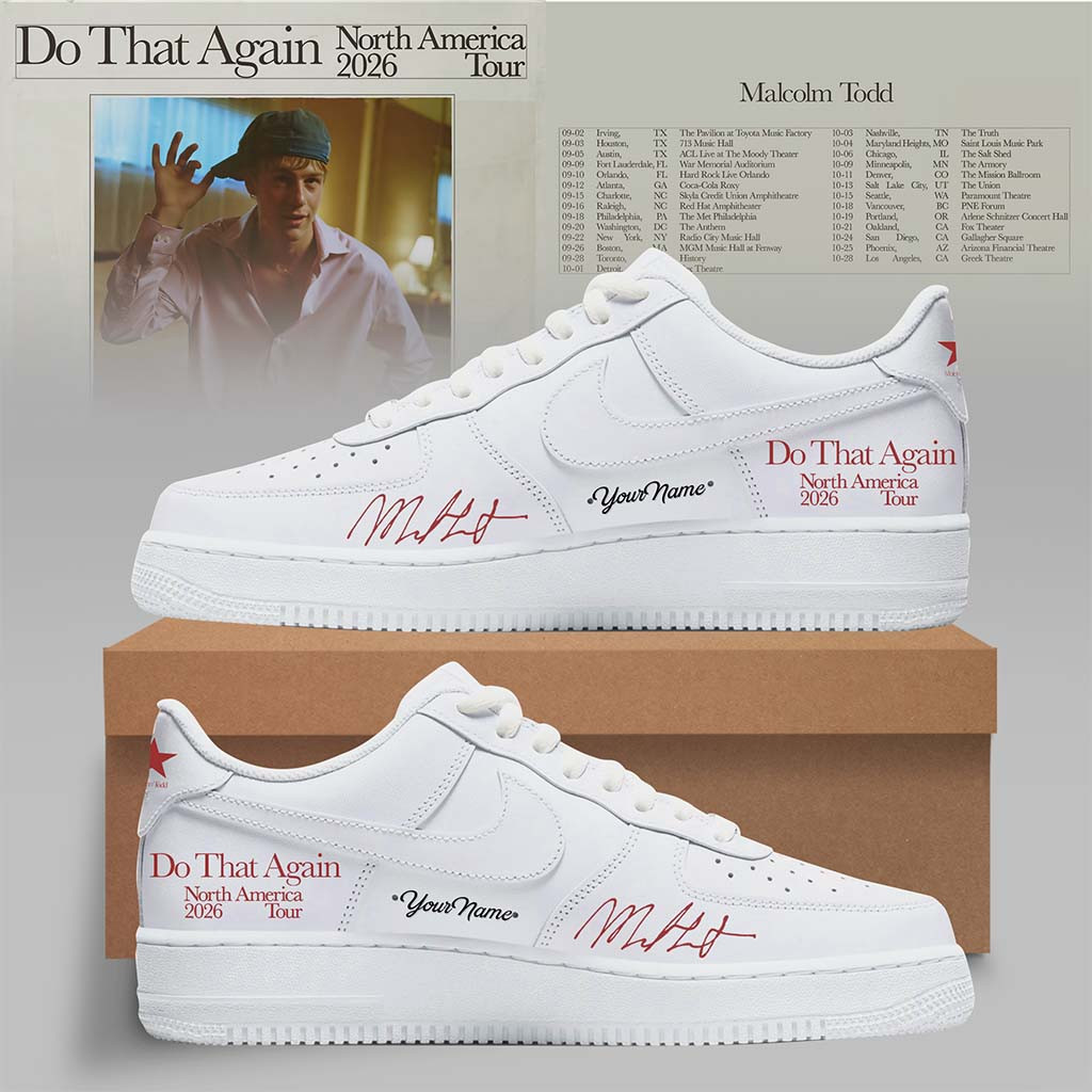 Personalized Malcolm Todd Do That Again Tour 2026 Shoes Sneakers Malcolm Todd Merch Fan Gifts - Kdjoy