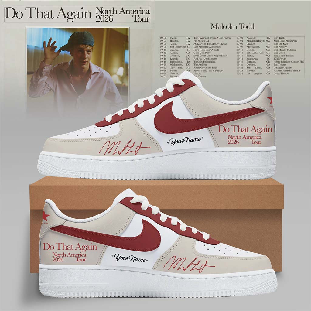 Personalized Malcolm Todd Do That Again Tour 2026 Sneakers Malcolm Todd Merch Gift For Fans - Kdjoy