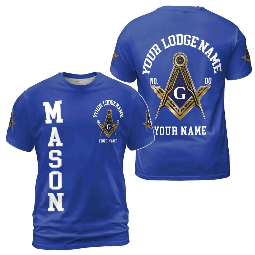Personalized Masonic Lodge T-Shirt 2026 Freemason Merch Gift Ideas For Fathers - Kdjoy Personalized Masonic Lodge T-Shirt 2026 Freemason Merch Gift Ideas For Fathers - Kdjoy