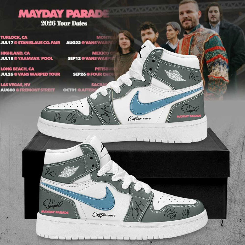 Personalized Mayday Parade 2026 Tour Dates Sneakers Mayday Parade Merch Gift For Fans - Kdjoy