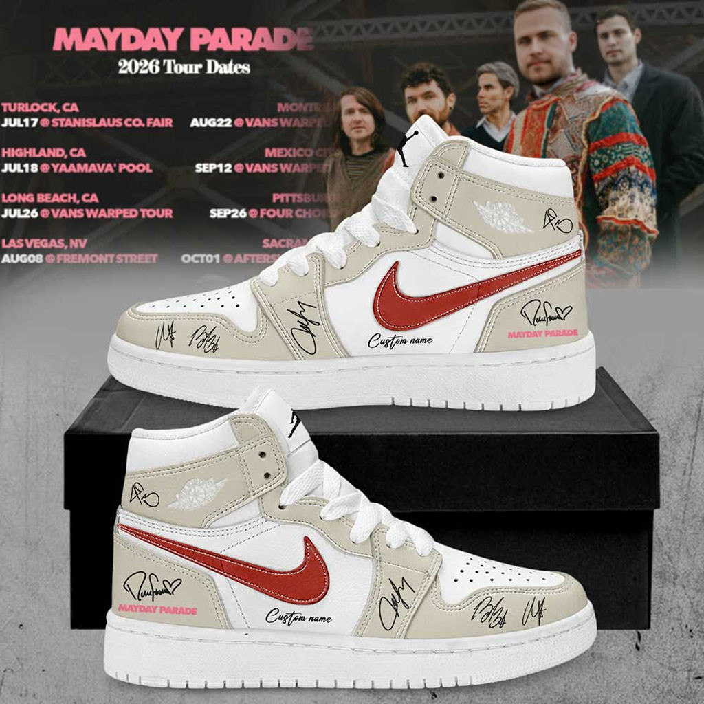 Personalized Mayday Parade Merch 2026 Tour Dates Sneakers Gift Ideas For Rock Music Lovers - Kdjoy