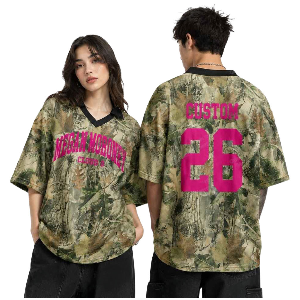 Personalized Megan Moroney Cloud 9 Merch Megan Moroney Tour Camo V-Neck Shirt Music Fan Gear - Kdjoy