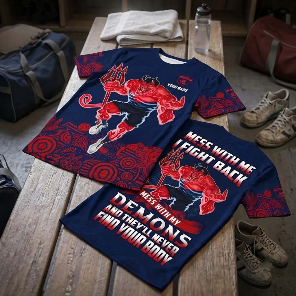 Personalized Melbourne Football Club Demon Mascot T-Shirt Melbourne FC Merch Gift For Fans - Kdjoy
