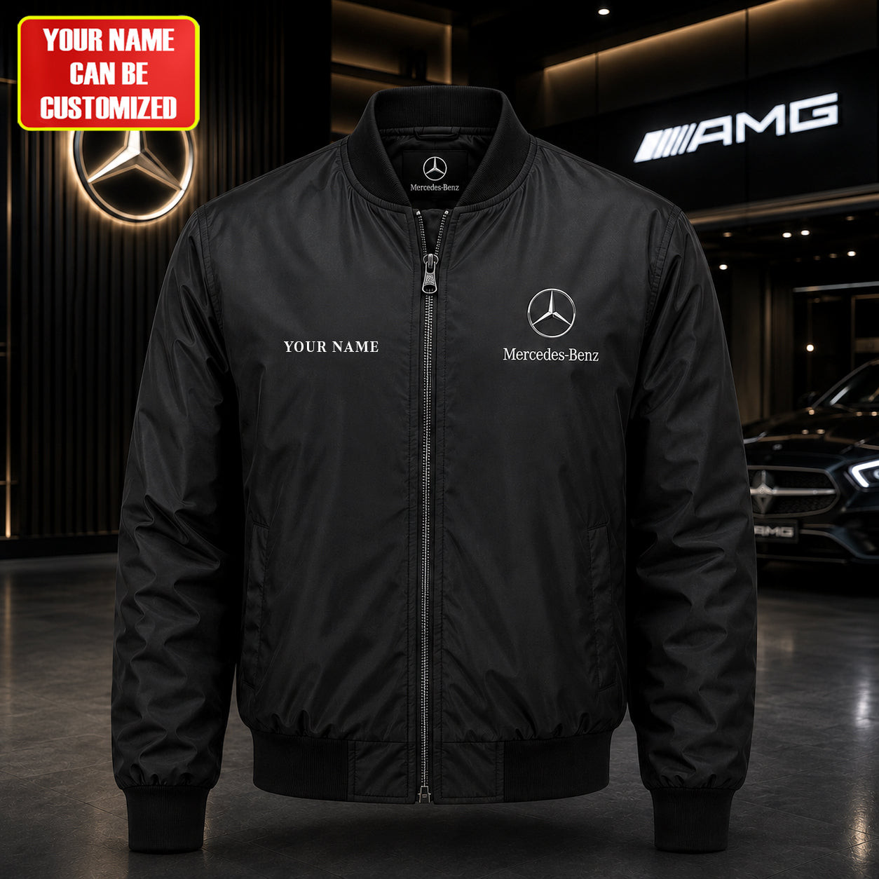 Personalized Merc 2026 Bomber Jacket Car Enthusiast Apparel Present For Dad - Kdjoy Personalized Merc 2026 Bomber Jacket Car Enthusiast Apparel Present For Dad - Kdjoy