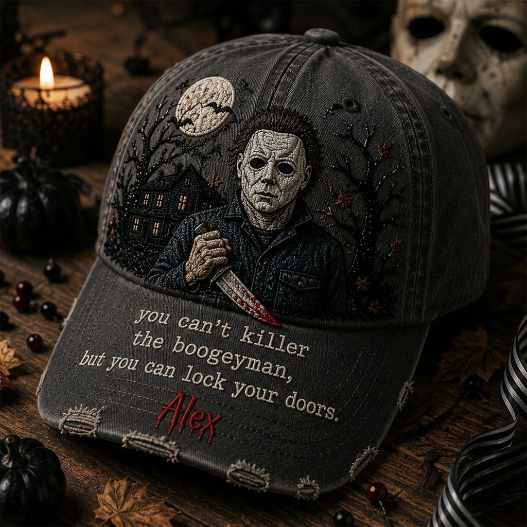 Personalized Michael Myers Boogeyman Hat You Can Lock Your Doors Hat Halloween Merch Gifts - Kdjoy
