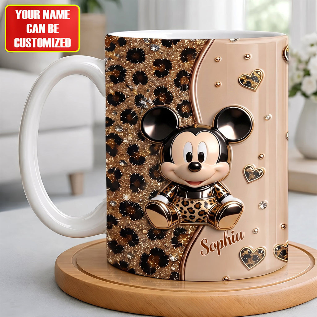 Personalized Mickey Mouse Leopard Mug Cute Coffee Cup Gifts For Cartoon Lovers - Kdjoy Personalized Mickey Mouse Leopard Mug Cute Coffee Cup Gifts For Cartoon Lovers - Kdjoy