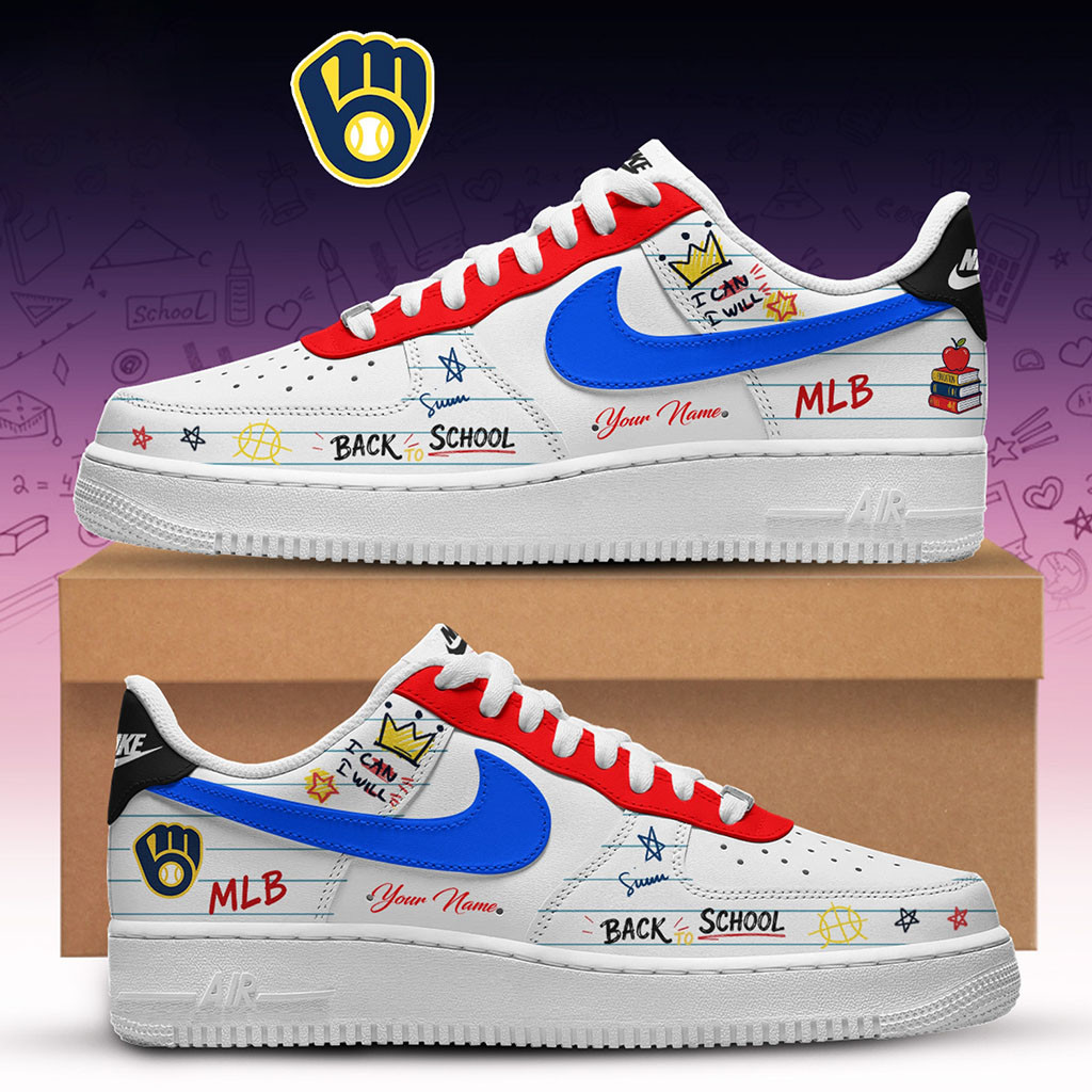 Personalized Milwaukee Brewers X Back To School Shoes Sneakers 2026 Brewers Merch Gift For Fans