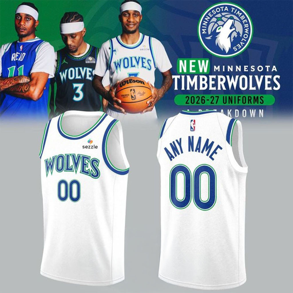 Personalized Minnesota Timberwolves 2026-2027 New White Basketball Jersey MN Wolves Mech - Kdjoy