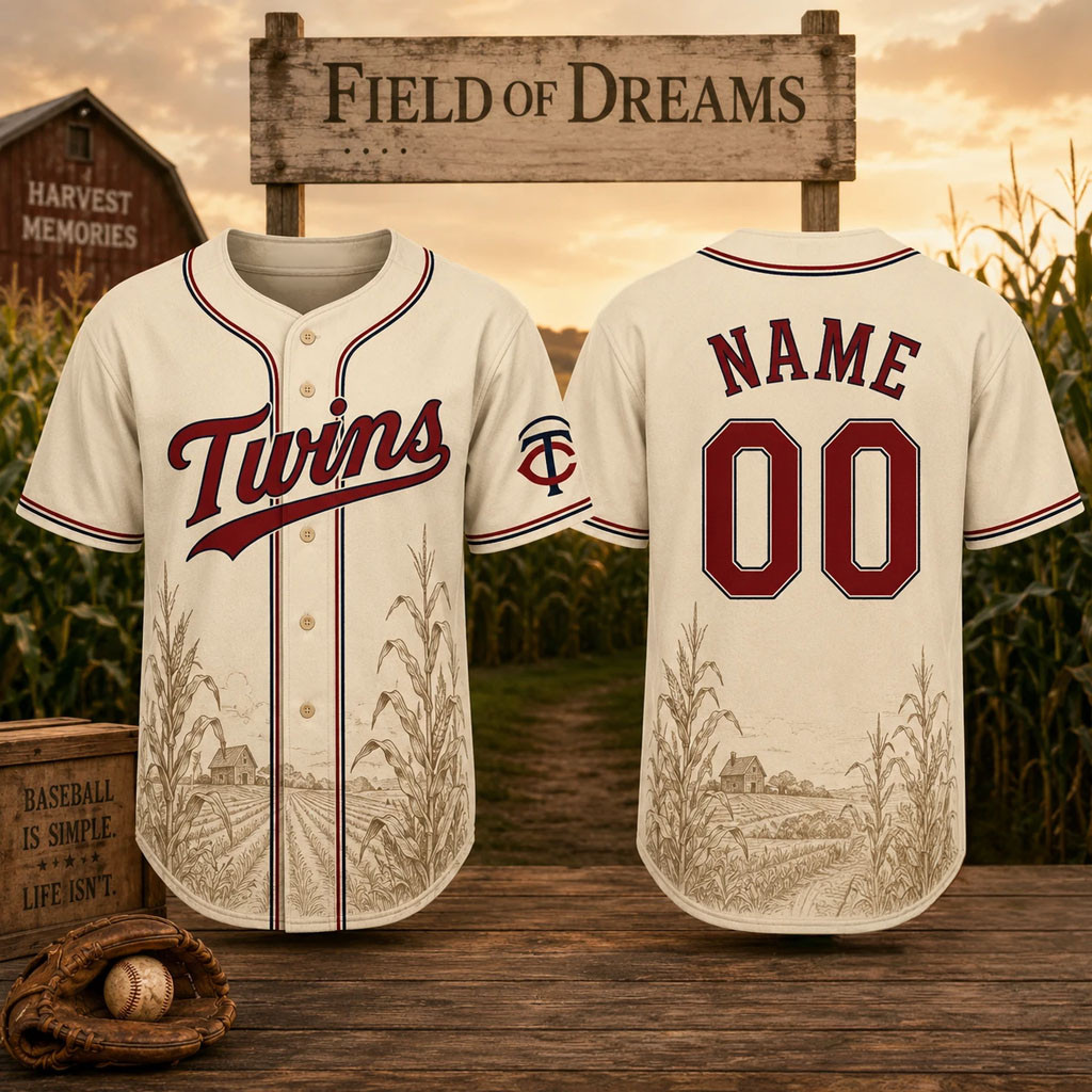 Personalized Minnesota Twins Field Of Dreams Heritage Baseball Jersey MN Twins Merch 2026 - Kdjoy Personalized Minnesota Twins Field Of Dreams Heritage Baseball Jersey MN Twins Merch 2026 - Kdjoy