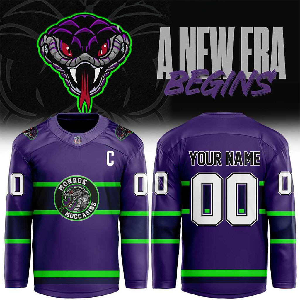 Personalized Monroe Moccasins A New Era Begins 2026 Hockey Jersey Moccasins Merch Gift For Fans