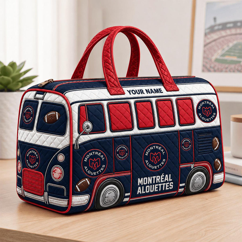 Personalized Montreal Alouettes CFL New Quilted Duffel Bag 2026 Montreal Alouettes Merch - Kdjoy Personalized Montreal Alouettes CFL New Quilted Duffel Bag 2026 Montreal Alouettes Merch - Kdjoy