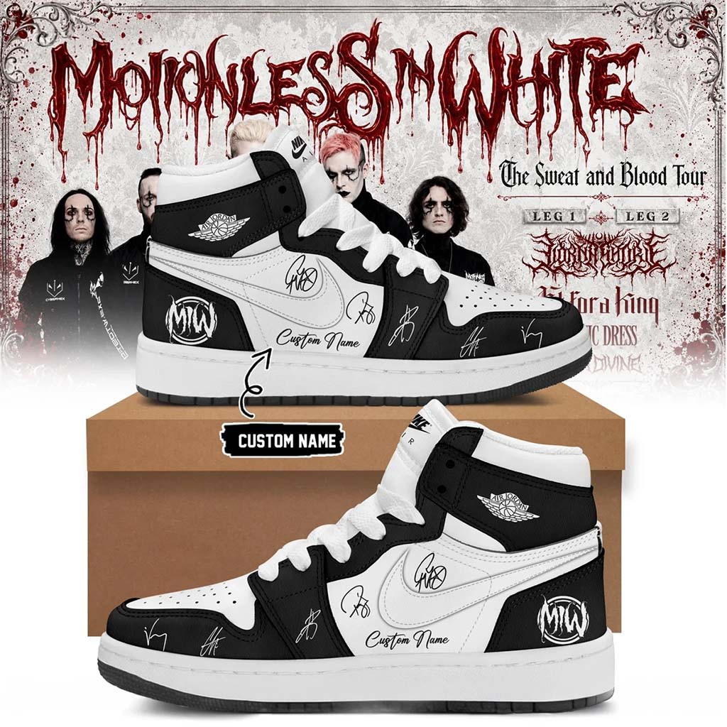 Personalized Motionless In White Merch The Sweat And Blood Tour 2026 Sneakers Gift For Husband - Kdjoy