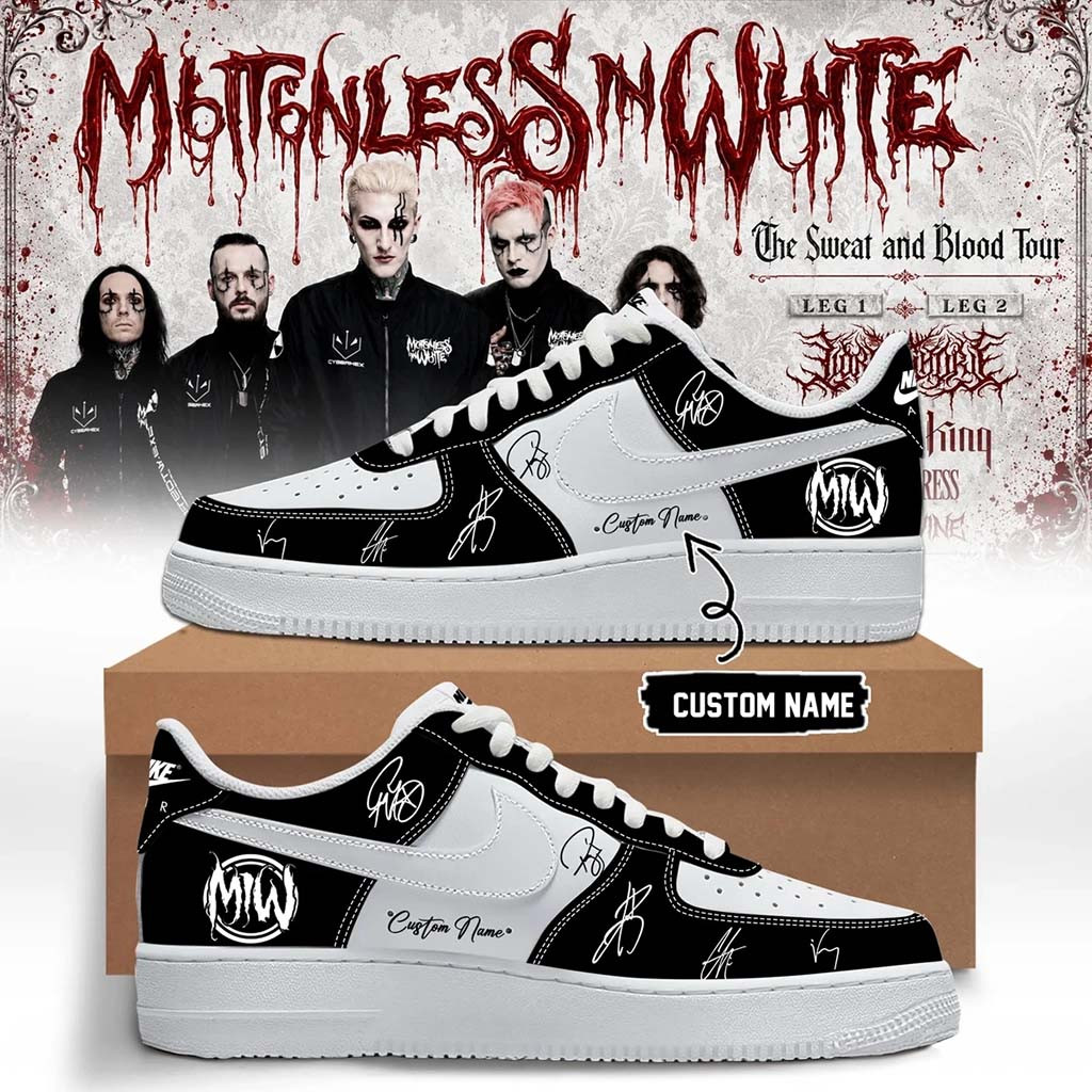 Personalized Motionless In White Merch The Sweat And Blood Tour 2026 Sneakers Present For Fans - Kdjoy