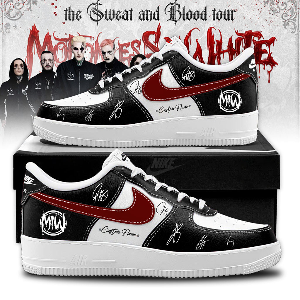 Personalized Motionless In White The Sweat & Blood Tour 2026 Signature Sneakers MIW Merch - Kdjoy