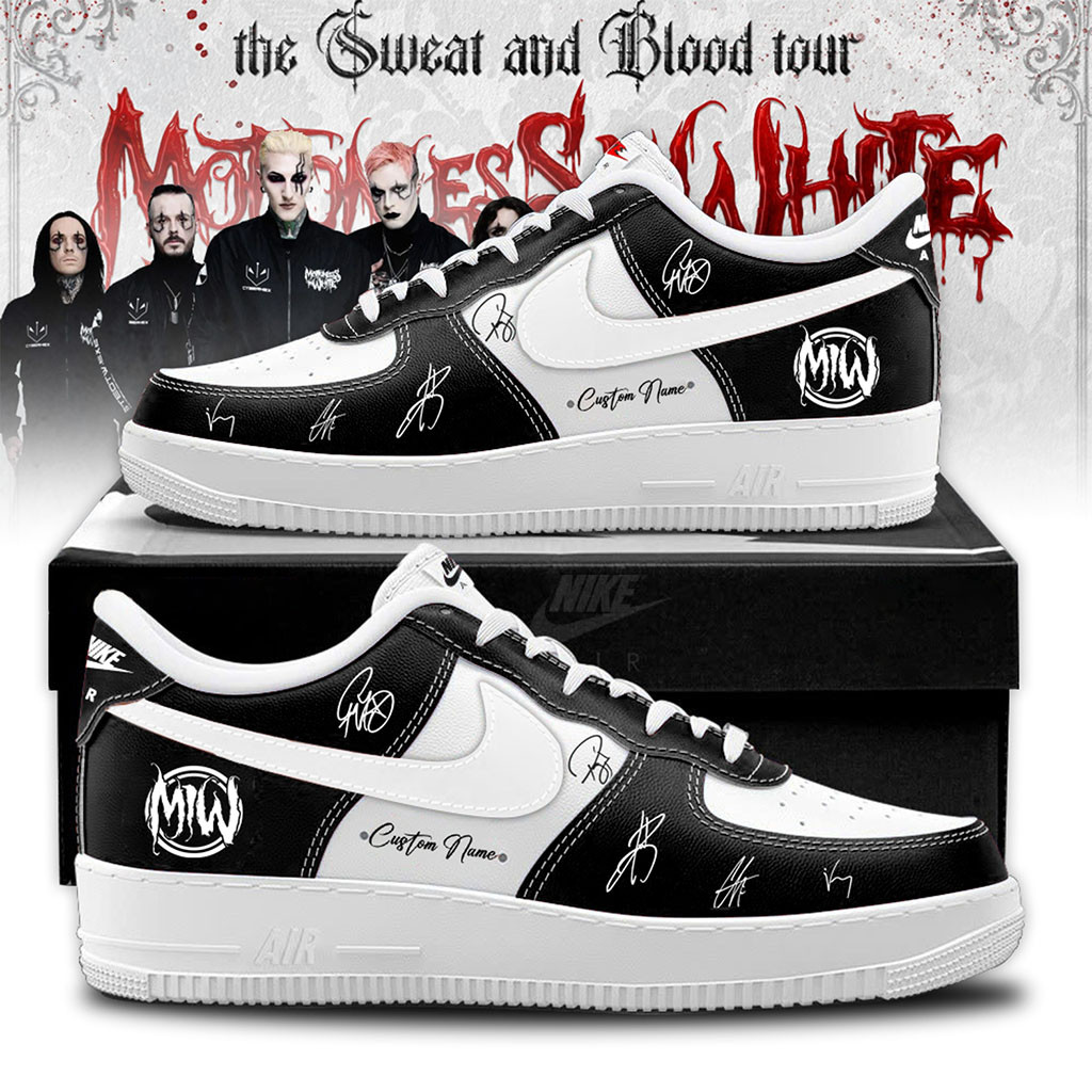 Personalized Motionless In White The Sweat & Blood Tour 2026 Signed Sneakers MIW Band Merch - Kdjoy