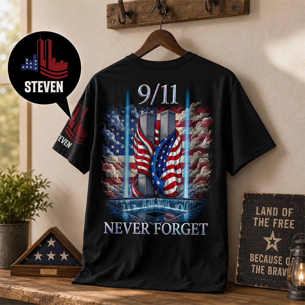 Personalized Never Forget 911 Shirt Patriot Day Memorial T-Shirt Gifts For Father - Kdjoy