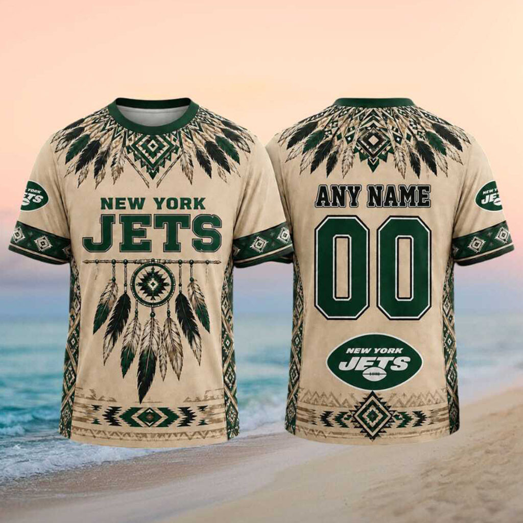 Personalized New York Jets Native Dream Catcher Feather Shirt NY Jets Merch Present For Fan - Kdjoy