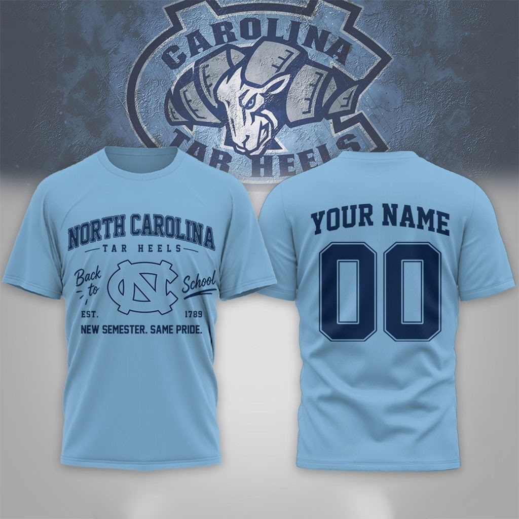 Personalized North Carolina Tar Heels NCAA Campus Pride Back To School 2026 Shirt Gifts - Kdjoy