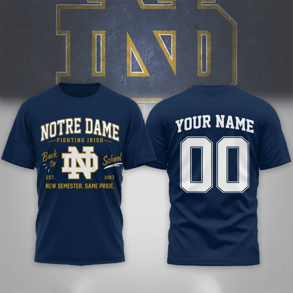 Personalized Notre Dame Fighting Irish NCAA Campus Pride Back To School 2026 Shirt Gifts - Kdjoy Personalized Notre Dame Fighting Irish NCAA Campus Pride Back To School 2026 Shirt Gifts - Kdjoy