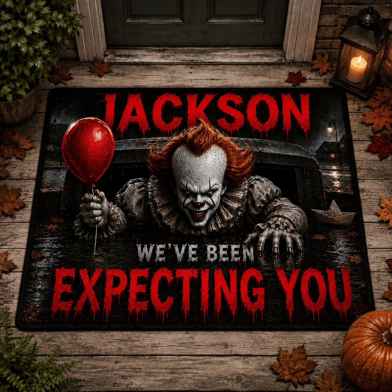 Personalized Pennywise We've Been Expecting You Doormat Creepy Legends Mat Halloween Gift - Kdjoy Personalized Pennywise We've Been Expecting You Doormat Creepy Legends Mat Halloween Gift - Kdjoy