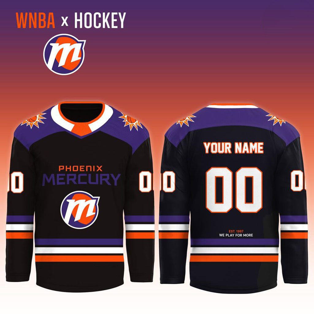 Personalized Phoenix Mercury x Crossover Ice Hockey Jersey We Play For More Phoenix Mercury Merch - Kdjoy Personalized Phoenix Mercury x Crossover Ice Hockey Jersey We Play For More Phoenix Mercury Merch - Kdjoy