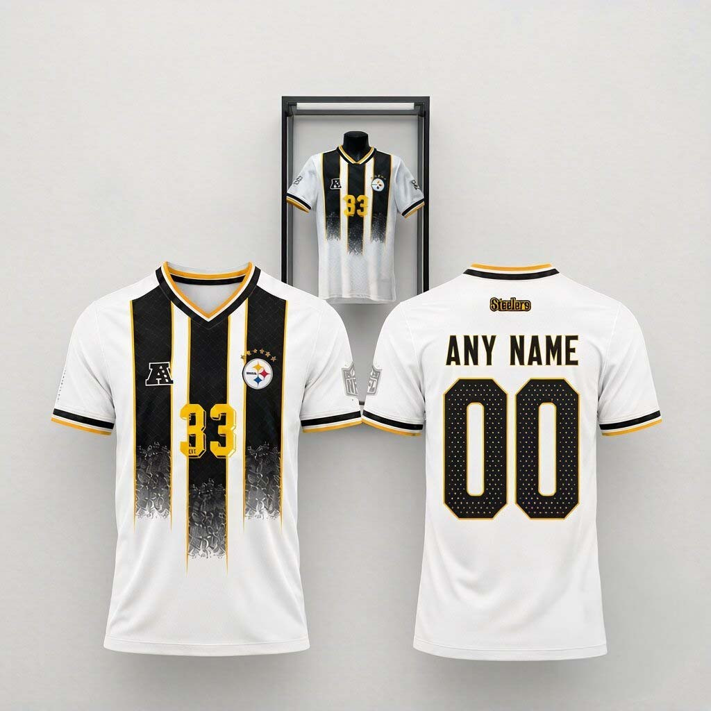 Personalized Pittsburgh Steelers Jersey Shirt Game Day Apparel Steelers Merch Fan Gifts - Kdjoy Personalized Pittsburgh Steelers Jersey Shirt Game Day Apparel Steelers Merch Fan Gifts - Kdjoy