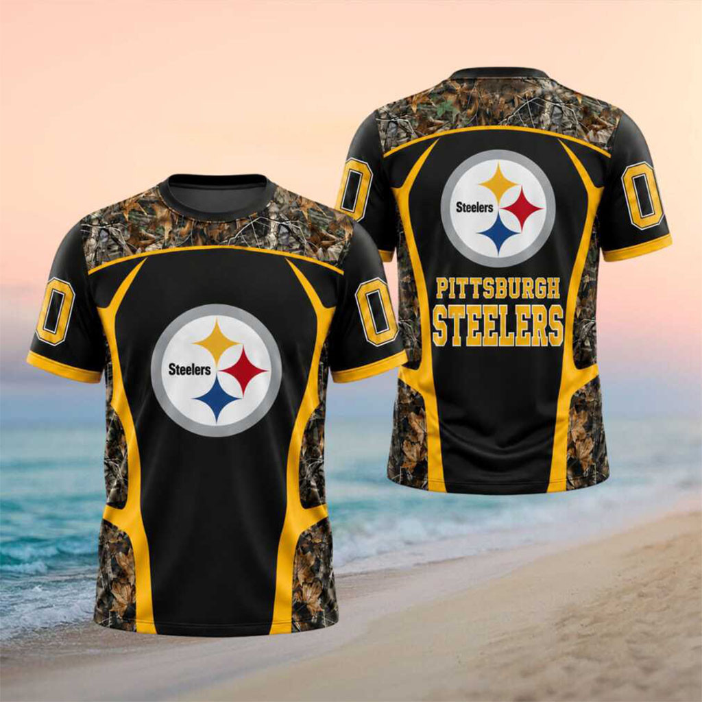 Personalized Pittsburgh Steelers Logo Emblem Camouflage Football Shirt Steelers Merch Fan Gifts - Kdjoy Personalized Pittsburgh Steelers Logo Emblem Camouflage Football Shirt Steelers Merch Fan Gifts - Kdjoy