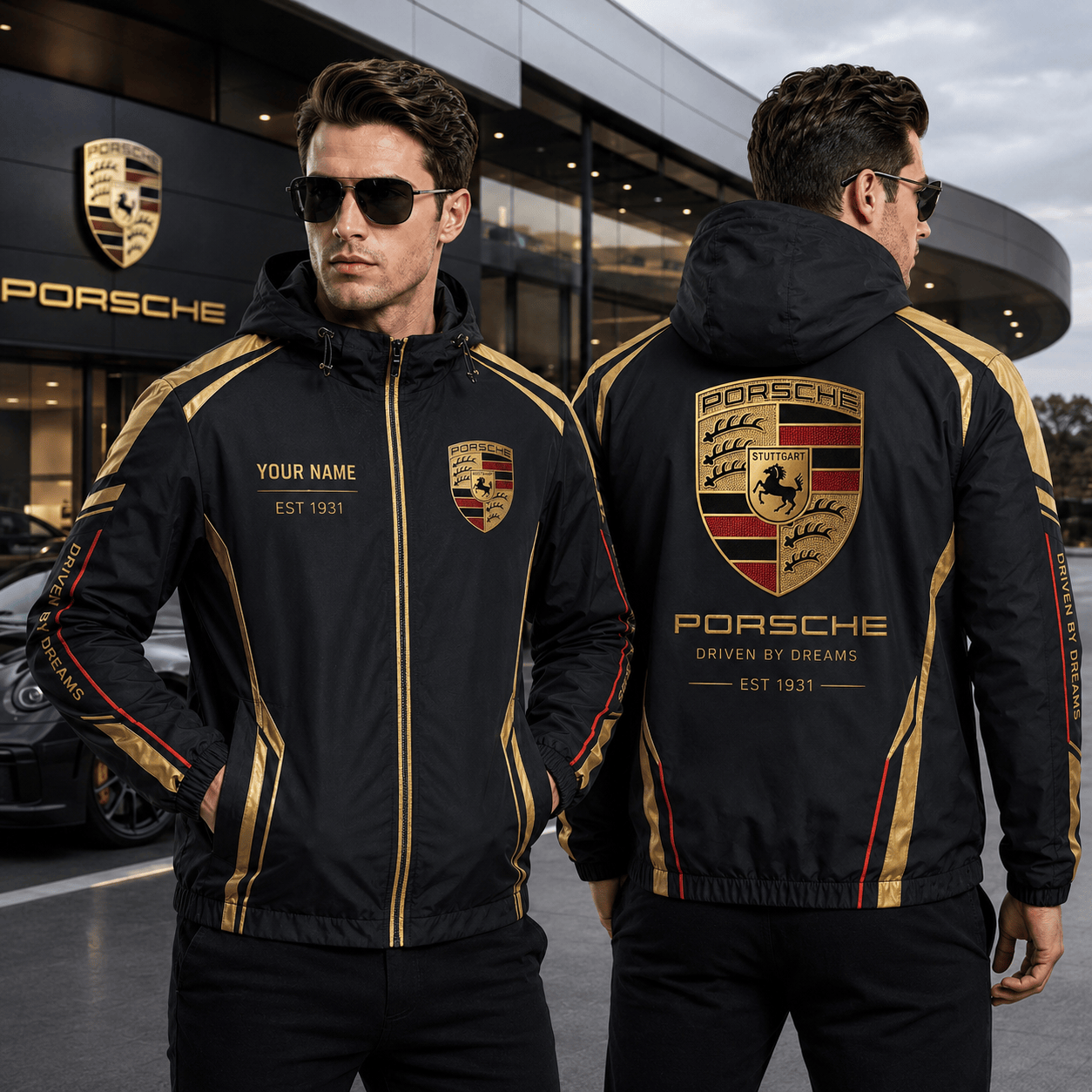 Personalized Pors 2026 Sport Windbreaker Jacket Driven By Dreams Pors Merch Gift For Dad - Kdjoy