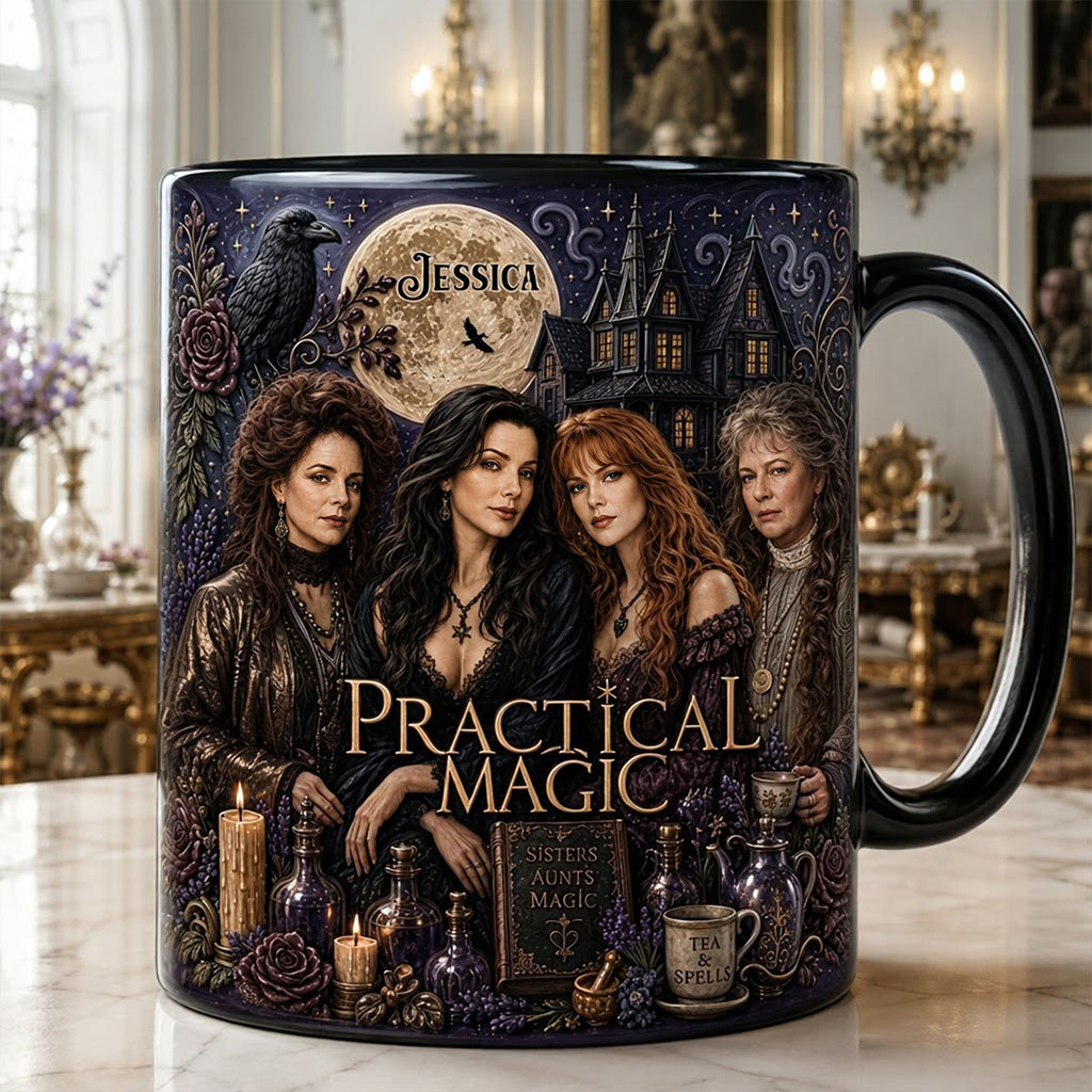 Personalized Practical Magic Mug Enchanted Sisterhood Halloween Mug Gifts For Her