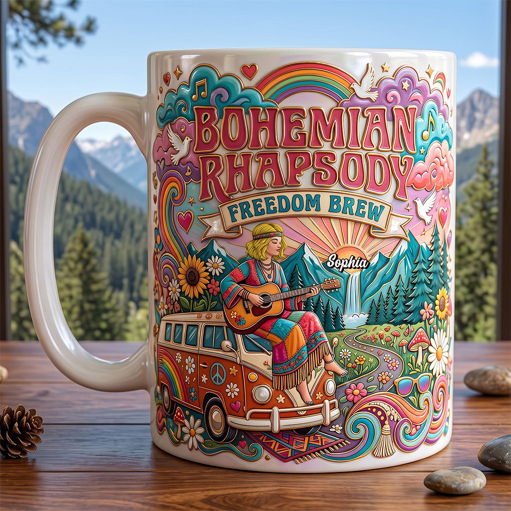 Personalized Queen Bohemian Rhapsody Mug Freedom Brew Coffee Cup Gifts For Sisters - Kdjoy