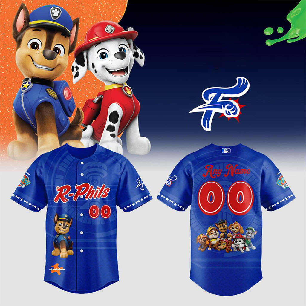Personalized Reading Fightin Phils Paw Patrol Adventure 2026 Jersey Phils Merch Fan Gifts - Kdjoy Personalized Reading Fightin Phils Paw Patrol Adventure 2026 Jersey Phils Merch Fan Gifts - Kdjoy
