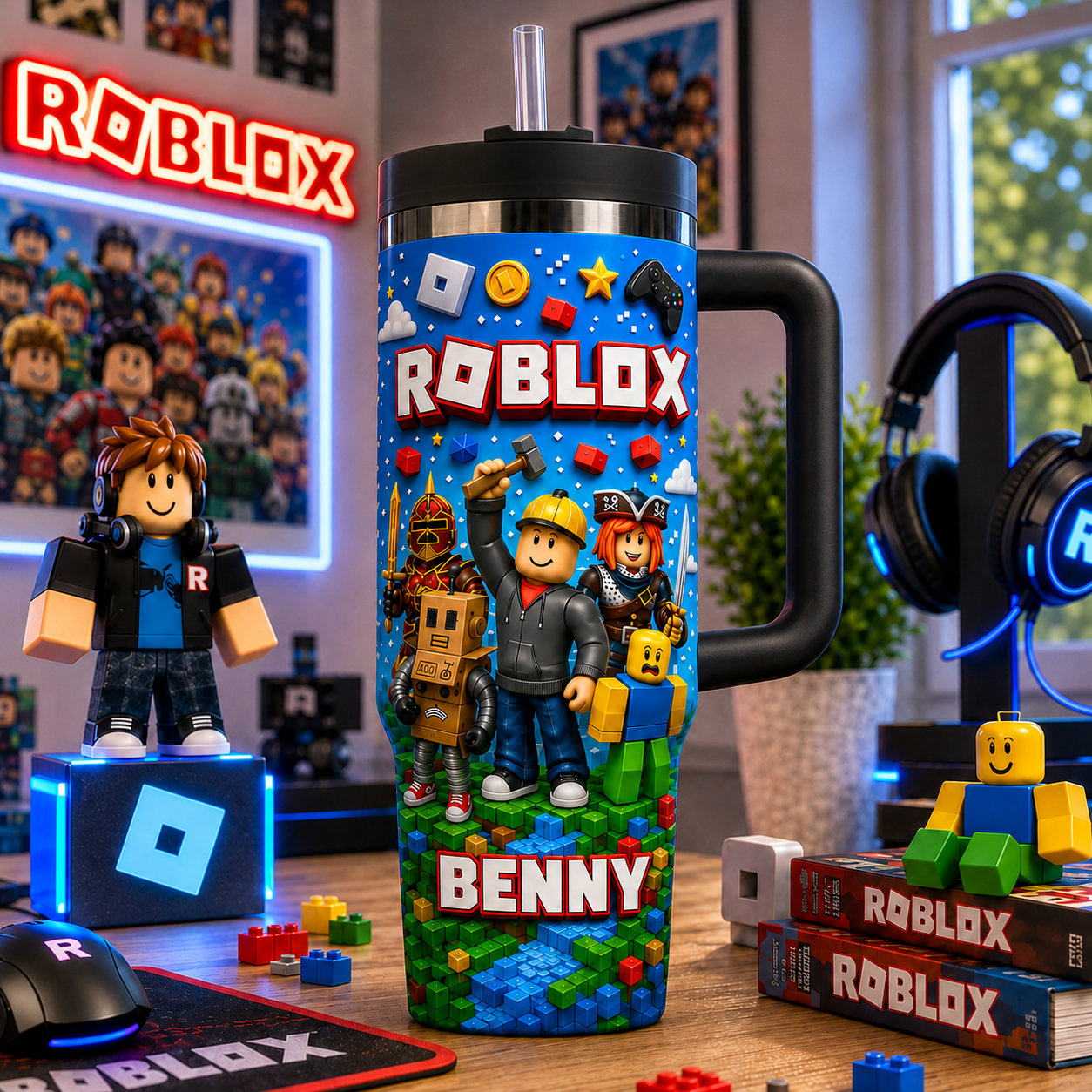 Personalized Roblox Block Game Tumbler 2026 Best Gift For Gamer Present For Son - Kdjoy Personalized Roblox Block Game Tumbler 2026 Best Gift For Gamer Present For Son - Kdjoy