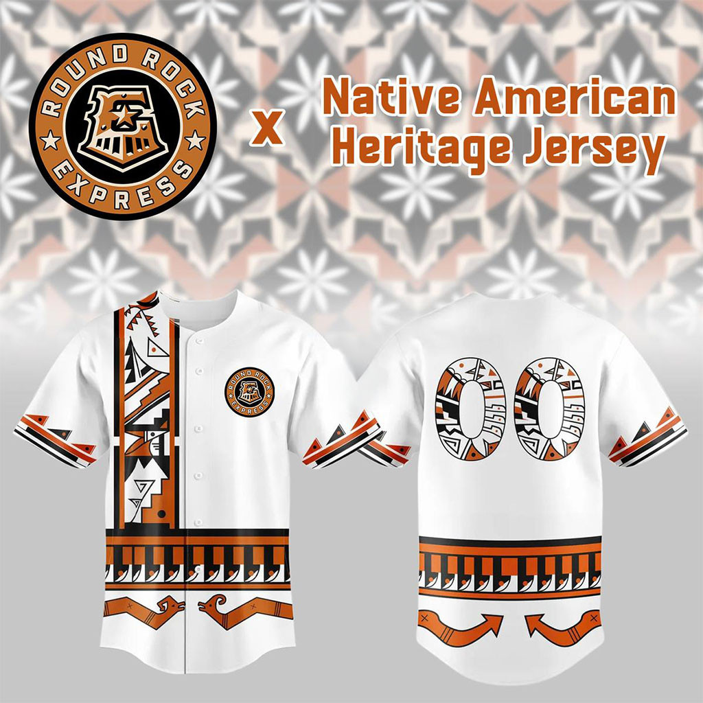 Personalized Round Rock Express Native American Heritage New Jersey Round Rock Express Merch - Kdjoy Personalized Round Rock Express Native American Heritage New Jersey Round Rock Express Merch - Kdjoy