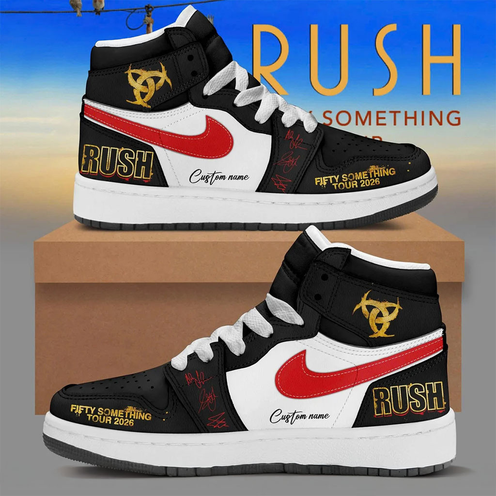 Personalized RUSH Fifty Something Tour 2026 Signature Sneakers RUSH Band Merch Music Lover Gift - Kdjoy