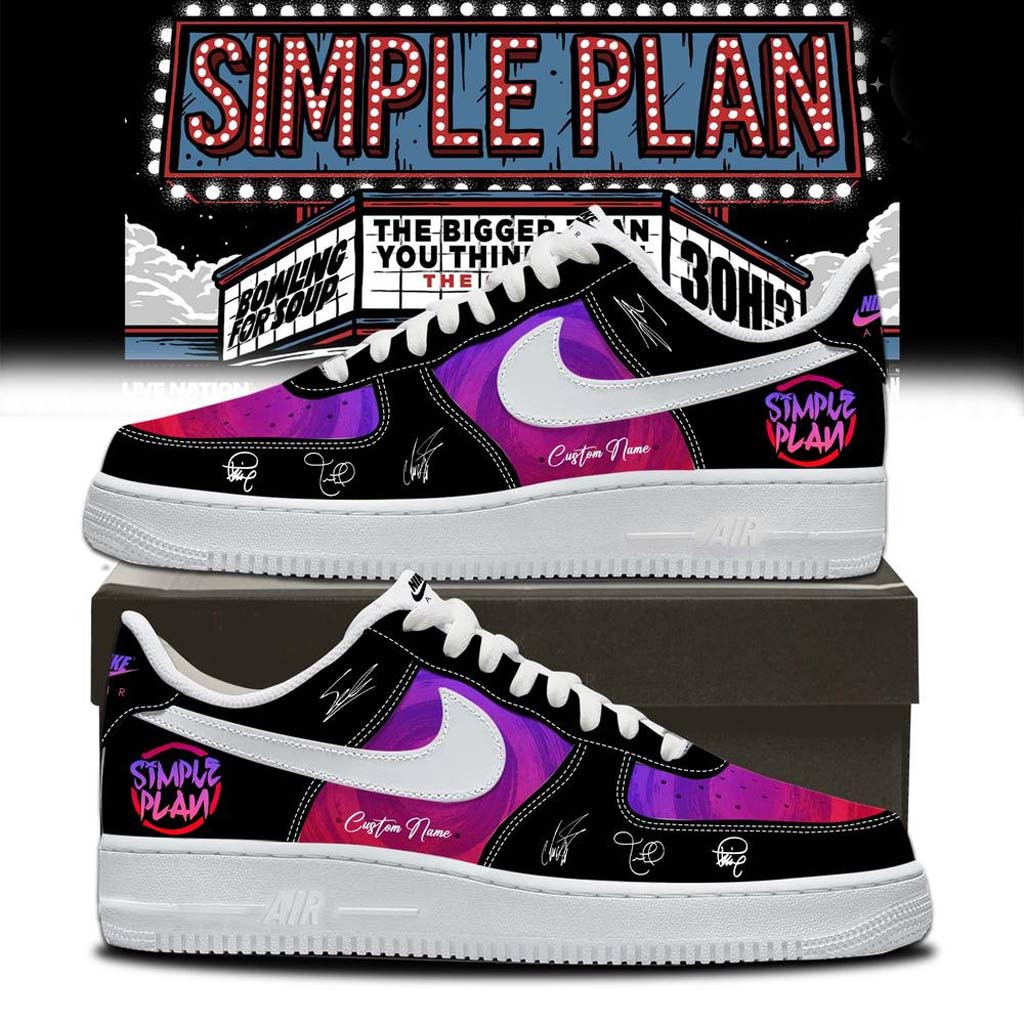 Personalized Simple Plan Bigger Than You Think Tour 2026 Sneakers Simple Plan Merch Fan Gifts - Kdjoy