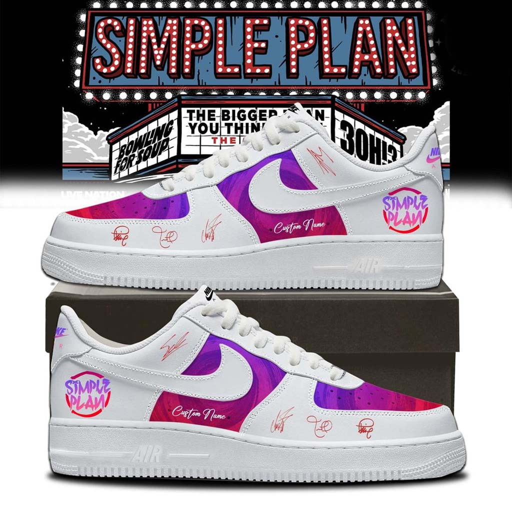Personalized Simple Plan Merch Bigger Than You Think Tour 2026 Sneakers Rock Fan Gifts Ideas - Kdjoy