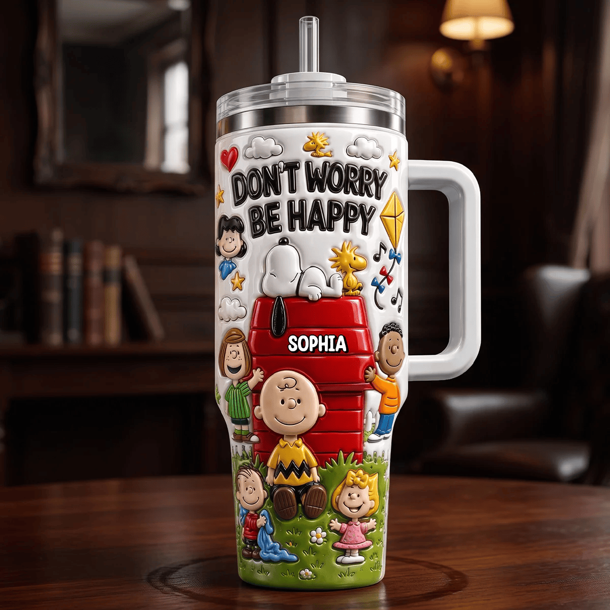 Personalized Snoopy Peanuts Don't Worry Be Happy Tumbler Cute Snoopy Merch BFF Gifts - Kdjoy Personalized Snoopy Peanuts Don't Worry Be Happy Tumbler Cute Snoopy Merch BFF Gifts - Kdjoy