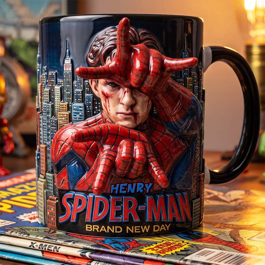 Personalized Spider-Man Brand New Day Accent Mug Adventure Coffee Cup Gift For Superhero Fans - Kdjoy
