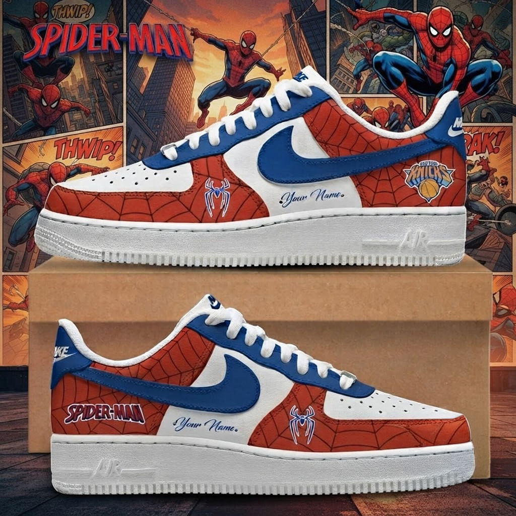 Personalized Spider Man Brand New Day X New York Knicks Crossover Sneaker NY Knicks Merch